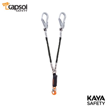 لنیارد طنابی دو شاخه جاذب انرژی برند کایا سیفتی KAYA SAFETY مدل E-3 B